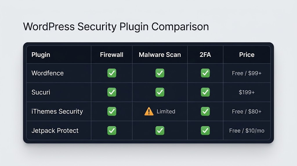 Security Plugin Comparison.