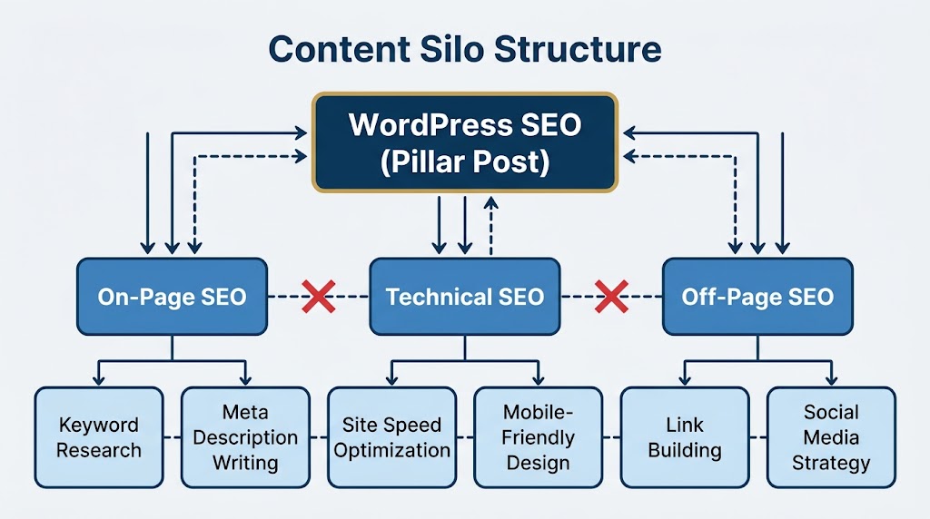 Content Silo Structure Diagram.