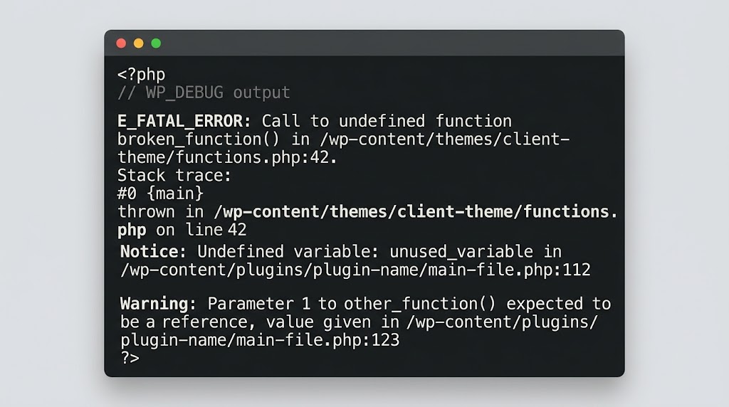 PHP Error Codes and Their Meanings.